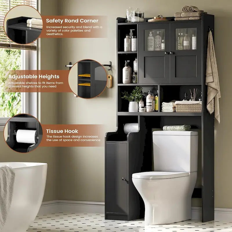 Over The Toilet Bathroom Storage Cabinet Toilet Storage Shelves